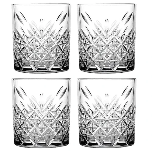 Pasabahce Turkey Timeless Drink Cup Set with Water and Juices (11oz) - 4 Count
