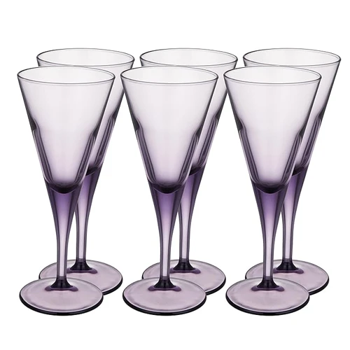 Pasabahce V Line Champagne Glass - Purple, 200ml
