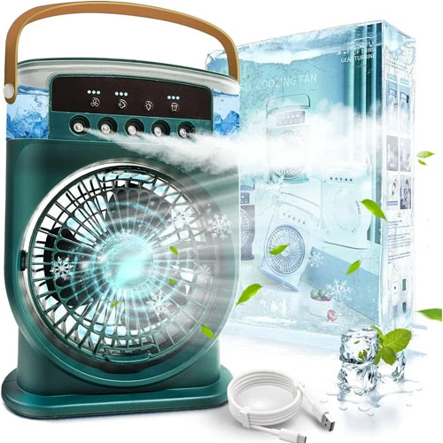 4 in 1 Portable Air Conditioner, Mini Ice Water Air Conditioner Rechargeable Air