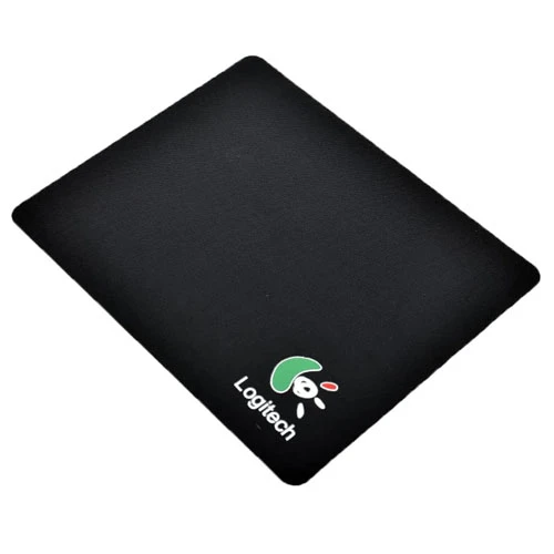 Small Square Rubber Mouse Pad Plain Design for Computer 20 x 18 cm - Black