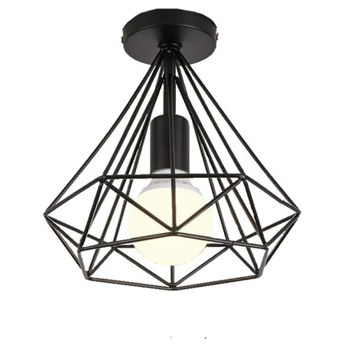 Classic Industrial Retro Metal Cage Ceiling Lamp for Dining Room, Bar, Bedroom 2