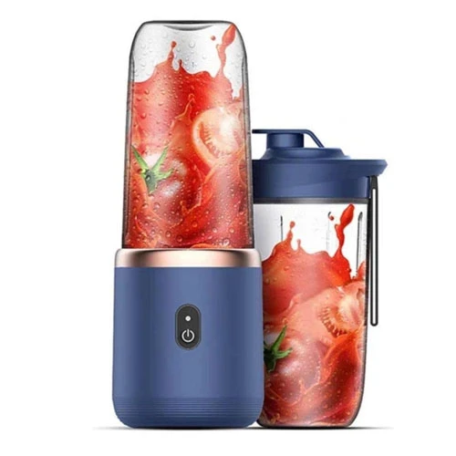 Portable blender blends all fruits, vegetables, and ice. Can be charged by any U