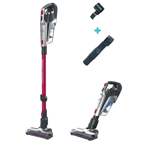 Black & Decker 3-in-1 Cordless Stick Vacuum Cleaner, 21.6V 2Ah 500ml Lithium-Ion
